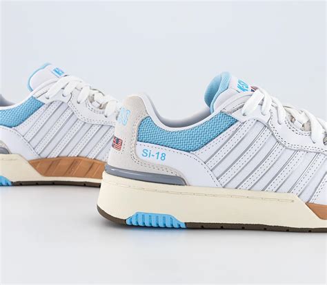 K Swiss Si 18 Rival Trainers White Sky Blue Canyon Sunset Womens