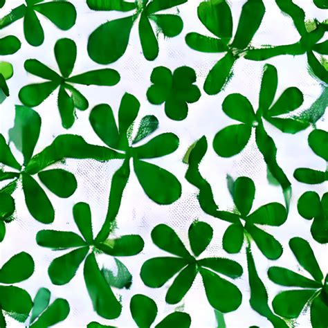 Shamrock Textile Pattern Digital Graphic White Background · Creative ...