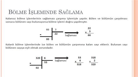 Tam B L Neb Lme Kurallari Kolay Hesaplama Tekn Kler Matematik Bilimi