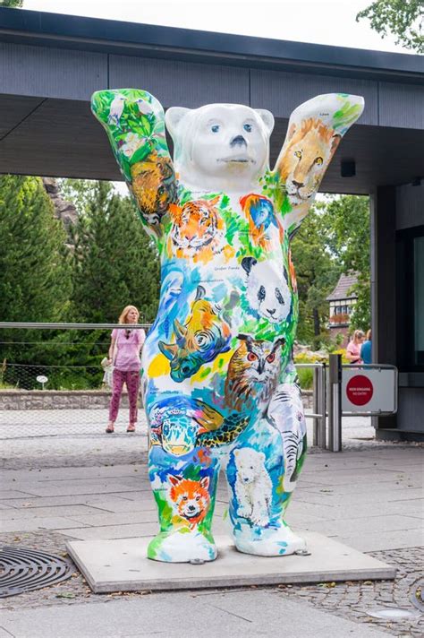 United Buddy Bears at Zoo in Berlin. Bear with Painted Animals ...