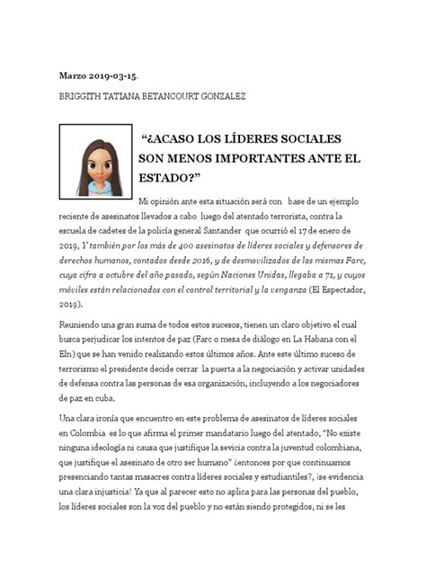 Formato - Columnas de Opinion - 2019 Tatiana | PDF | Gobierno | Esfera ... 