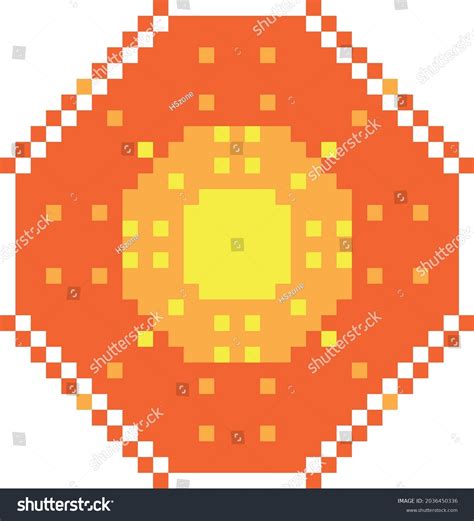 Sun Pixel Art Isolated On White Stock Vector (Royalty Free) 2036450336 | Shutterstock