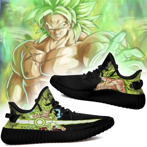 Power Skill Broly Yeezy Shoes Dragon Ball Z Anime Sneakers Fan Gift