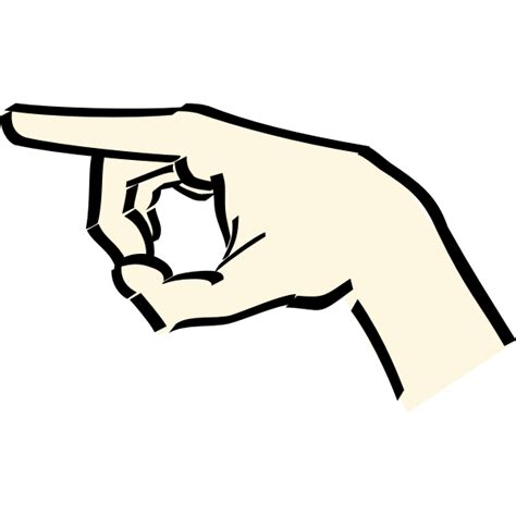 Pointing hand vector image | Free SVG