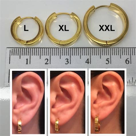 12 Gauge Earrings Mens Hoop Earrings Gauged Hoop Earrings Gauge