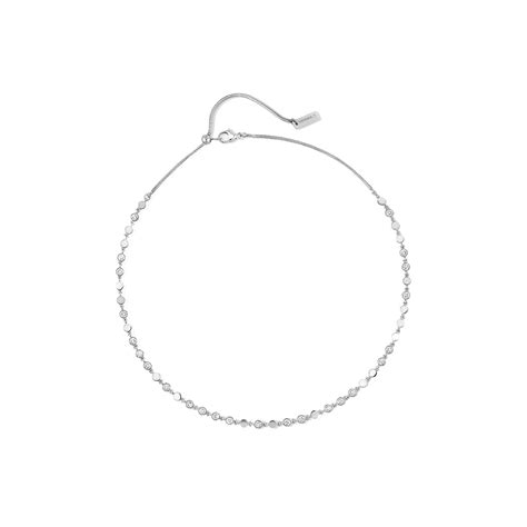 Collier Messika D Vibes Petit Mod Le En Or Blanc Et Diamants Lepage