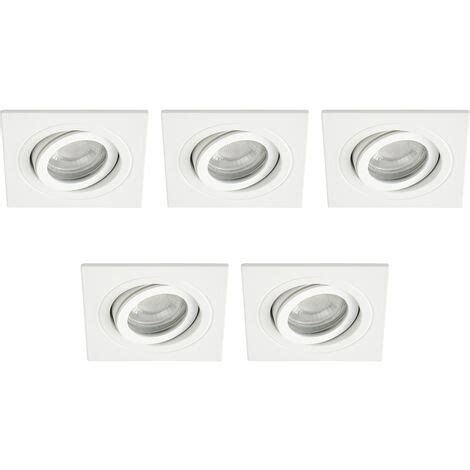 Litecraft Recessed Downlight Tiltable Square Ip Spotlight In White