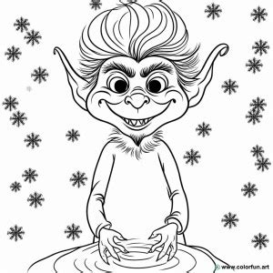 Coloriage du Grinch pour Noël à Télécharger ou à Imprimer gratuitement