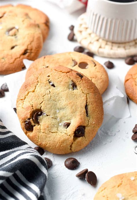 Almond Flour Chocolate Chips Cookies The Conscious Plant Kitchen