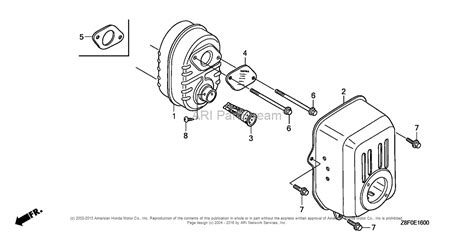 Honda Engines Gc160le Vxa Engine Ita Vin Gcabe 1000001 Parts Diagram For Muffler