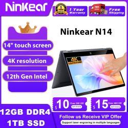 Ноутбук Ninkear N14-N95 с поворотным 360° сенсорным IPS 4K экраном от ...