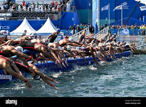 Athletes Start The Open Water Km Men Final During The St World