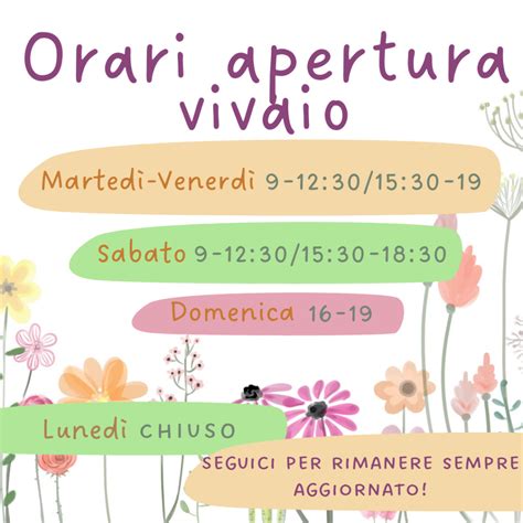 Orari Apertura Vivaio Primavera Produzione E Vendita Online