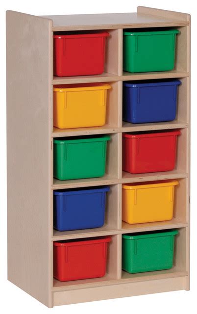 Steffywood Home School Classroom 10 Tray Storage Unit With Multi ...