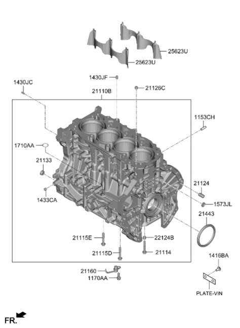 Cylinder Block 2022 Kia Sorento Gas