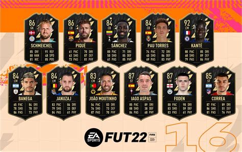 Fifa 22 Ultimate Team Full List Of Team Of The Week 16 Totw 16 Cards