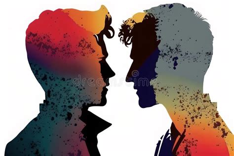 Gay Rights Pride Illustration Silhouette Art Generative Ai Stock Illustration Illustration Of