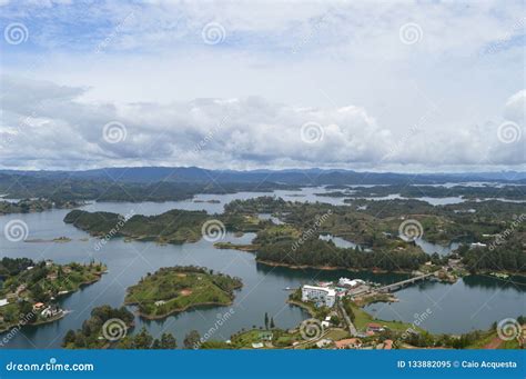 Guatape Dam From Top Stock Image Image Of America Colombia 133882095