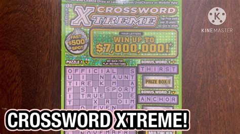 Crossword Xtreme Ca Scratchers Youtube