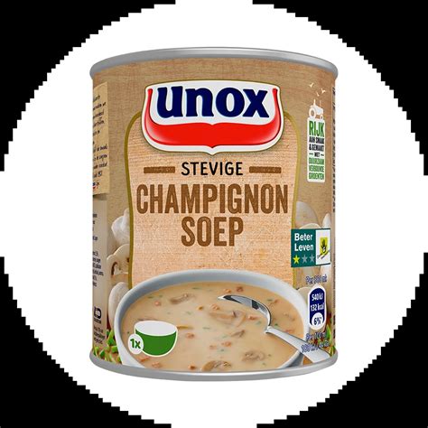 Unox Stevige Champignonsoep Ml Zonder Conserveringsmiddelen En