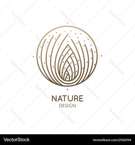 Pine cone logo design Royalty Free Vector Image