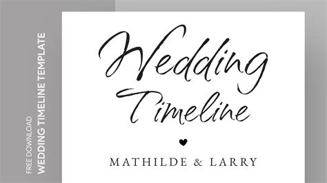 Formal Wedding Timeline Free Google Docs Template - gdoc.io