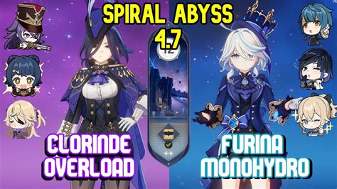 Clorinde Overload Furina Monohydro New Spiral Abyss 4 7 Floor 12 9