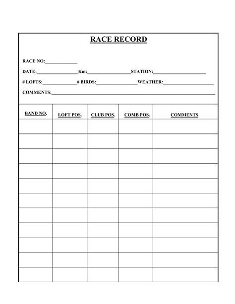 Race Record Template Rp Pdf Docdroid