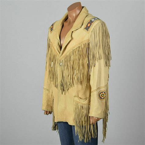 Womens Traditional Western Suede Leather Cowboy Fringe Native American