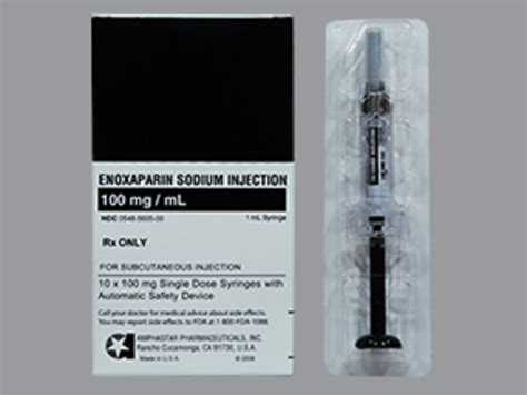 Rx Item Enoxaparin 100mgml Syringe 10 By Amphastar Pharma Gen Lovenox