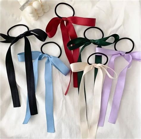 Bowknot Hair Scrunchies Hair Ribbons For Women Girls Hair Accessories