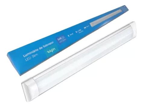 Luminaria Tubular Led Sobrepor Slim W Branco Frio Cm Mercadolivre