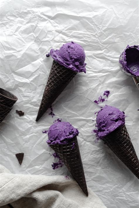 Vegan Ube Ice Cream (No Churn) - Dessert Recipe - Floured Frame