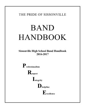 Fillable Online Band Handbook Webs Fax Email Print Pdffiller