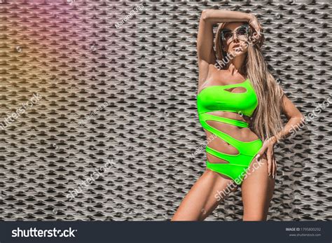 Elegant Sexy Woman Colorful Bikini On Stock Photo Shutterstock