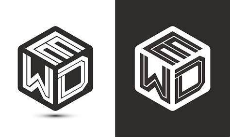 Premium Vector Ewd Letter Logo Design With Illustrator Cube Logo