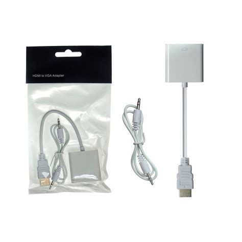 HDMI Переходник HDMI+VGA+AUX белый (для подключения приставки Т2 или др ...
