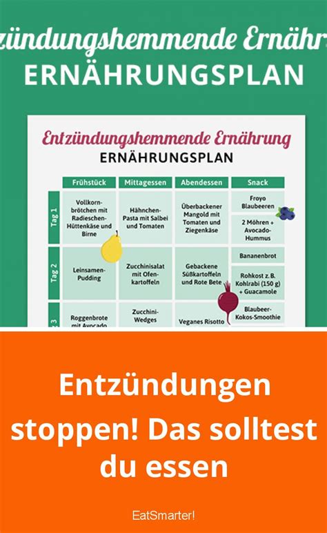 Ernährungsplan Entzündungshemmende Ernährung Eat Smarter