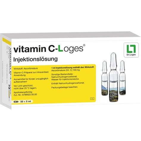 Vitamin C Loges 5 ml Injektionslösung | 02841318 | Vitamin C | eurapon