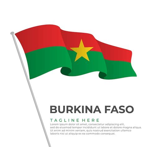 Premium Vector Template Vector Burkina Faso Flag Modern Design