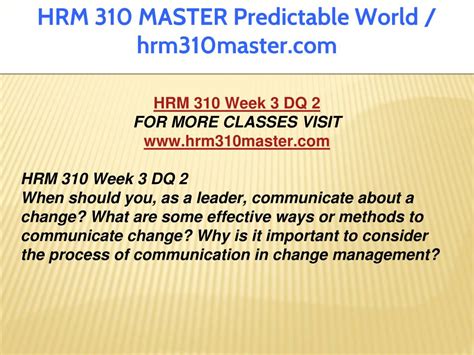 Ppt Hrm Master Predictable World Hrm Master Powerpoint