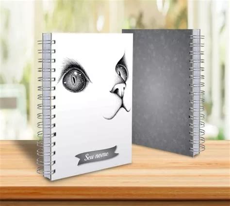 Caderno Universitário Gato Personalizado 10 Matérias MercadoLivre