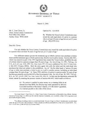 Fillable Online ATTORNEY GENERALOF TEXAS Fax Email Print - pdfFiller