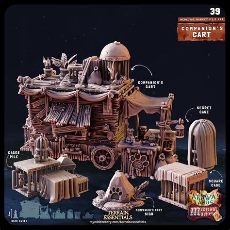 Companions Cart Miniature For Dnd Dsa Pathfinder Rpg Tabletop
