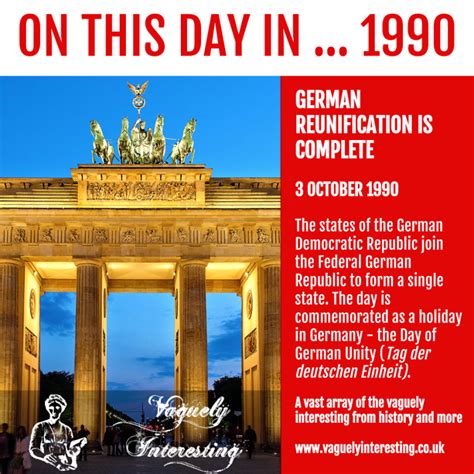 3 October 1990 | German reunification completes – Almost History