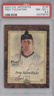 Upper Deck Artifacts Troy Tulowitzki Psa Rookie Rc Ebay