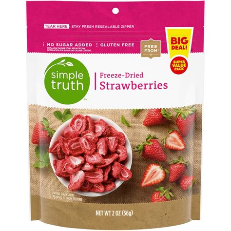 Simple Truth Gluten Free Freeze Dried Strawberries 2 Oz Vitacost