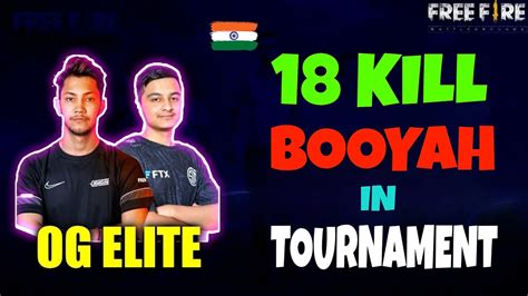 Og Elite Kill Booyah In Tournament Free Fire Esports Pahadi Gamer