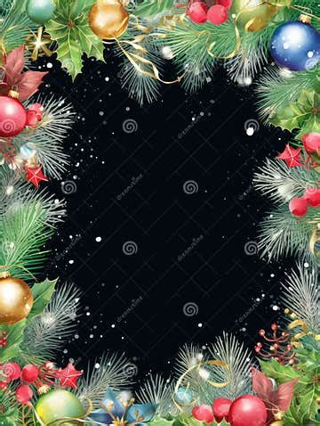 Christmas Border Illustration Backgrounds Stock Illustration ...