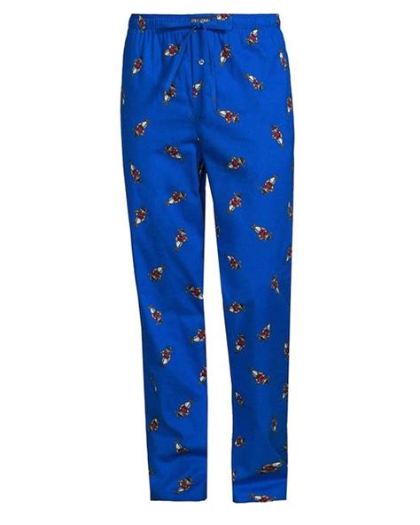 Polo Ralph Lauren Polo Bear Flannel Pajama Pants In Blue For Men Lyst